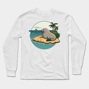 Hawaiian Monk Seal Long Sleeve T-Shirt